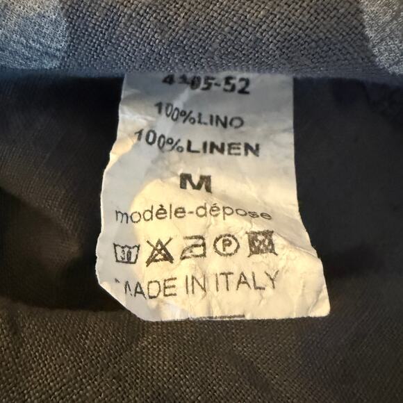 TALIA BENSON | Gray Polka Dot Linen Asymmetrical Lace up Neckline Tank | Medium - Picture 9 of 9